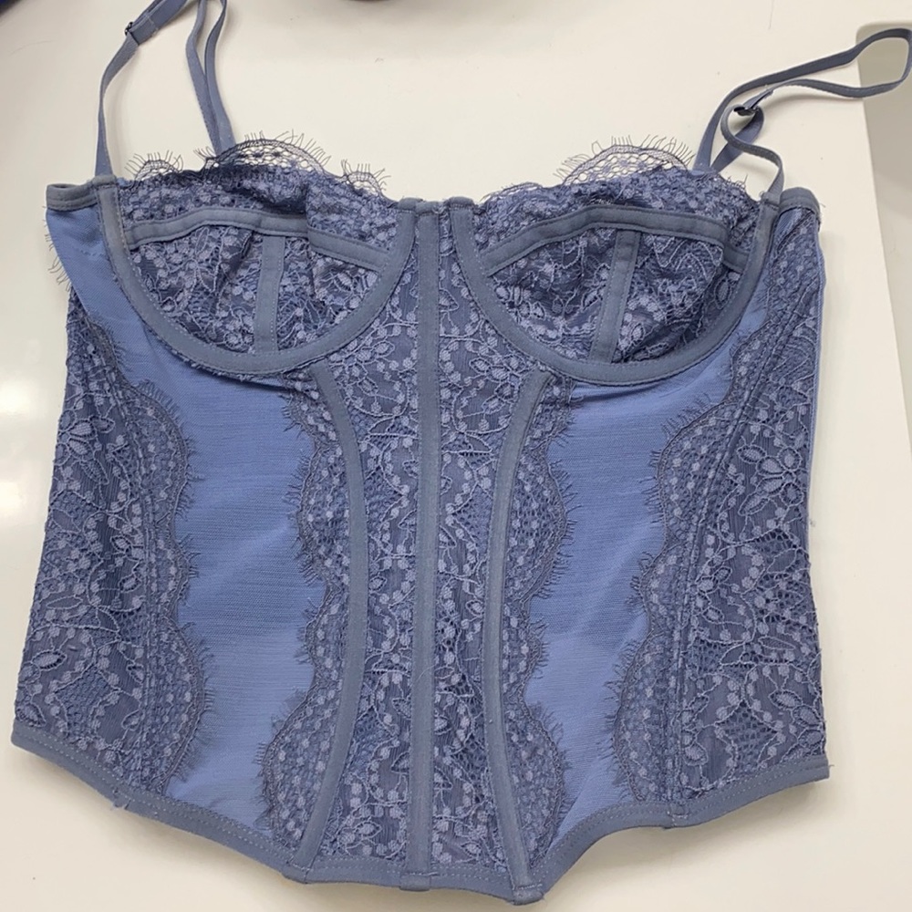 blue urban outfitters corset top